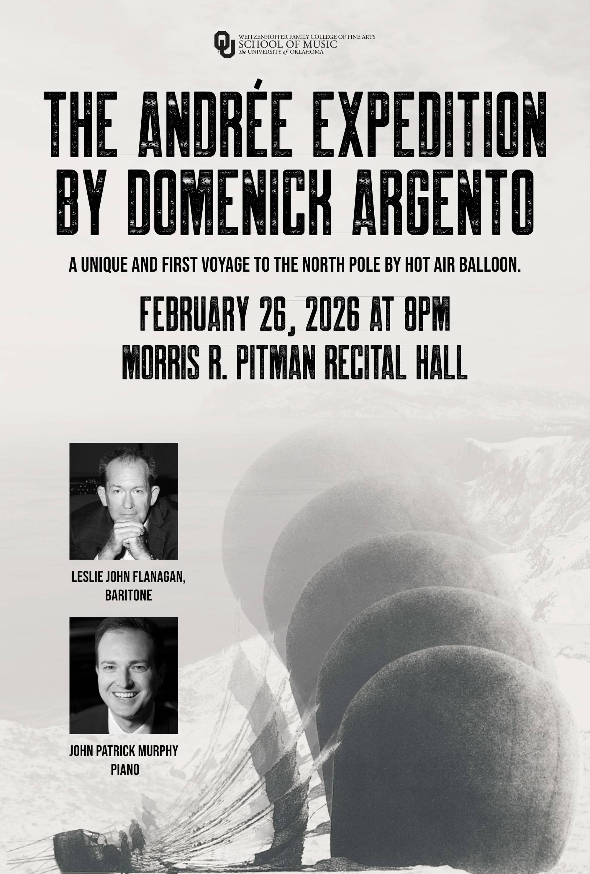 Flyer for February 26 recital - This event has been canceled due to illness